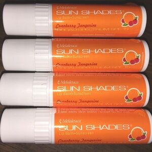 4 x Melaleuca CRANBERRY TANGERINE Lip Balm SPF 15 NEW